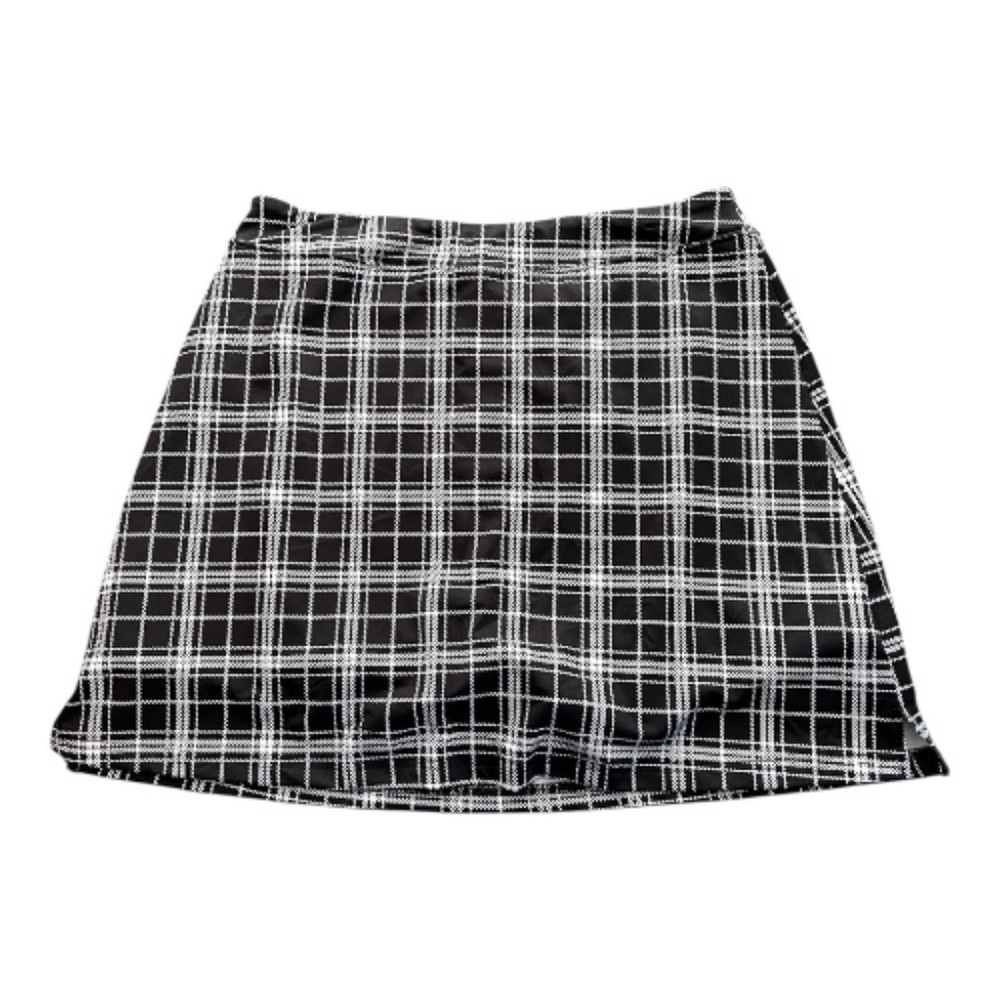 🆕 NWOT Ekouaer black & white windowpane skort | size XL - Picture 5 of 8